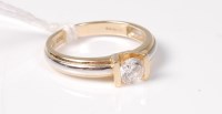 Lot 488 - A 14ct CZ ring, size O, (3.5g)