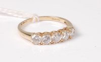 Lot 522 - A lady's 14ct yellow gold dress ring, set with...