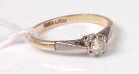 Lot 529 - An 18ct and platinum single stone diamond ring,...