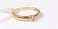 Lot 536 - An 18ct single stone diamond ring, the round...