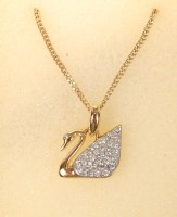 Lot 562 - A Swarovski Swan necklace, in original...