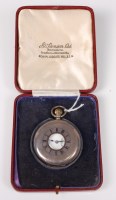 Lot 566 - A silver half hunter pocket watch by J W...