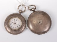 Lot 567 - A silver full hunter pocket watch, London 1921,...