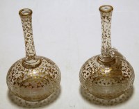 Lot 591 - A pair of circa 1900 French bottle vases, each...