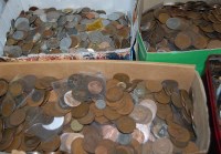 Lot 652 - Three boxes of miscellaneous world coinage, to...