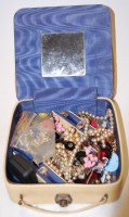 Lot 653 - Two boxes of miscellaneous costume jewellery,...