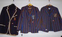 Lot 799 - Three various vintage school blazers, one from...