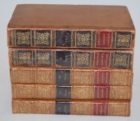 Lot 802 - Two boxes of leather bound volumes to include...