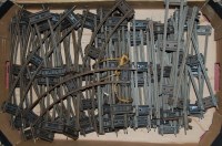 Lot 807 - Four boxes of various loose 0 gauge track and...