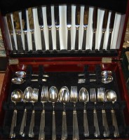 Lot 827 - A 12 piece canteen of silver plated cutlery,...