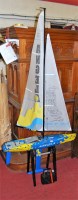 Lot 853 - A radio controlled No. 920 RC racing yacht...