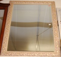 Lot 1024 - A modern framed and bevelled rectangular wall...