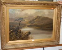 Lot 1026 - E Kelly - A mountain loch, oil on canvas,...