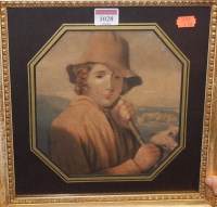 Lot 1028 - A pair of Victorian coloured portrait...