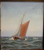 Lot 1045 - 20th century school - Single-masted sailing...