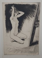 Lot 1100 - Lewis Baumer (1870-1963) - Nude before a...