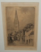 Lot 1108 - Assorted framed topographical engravings and...