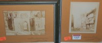 Lot 1115 - A set of four framed topographical sepia...