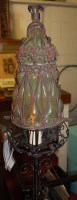 Lot 1216 - An Arts & Crafts wrought iron standard lamp,...