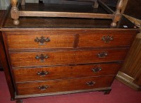 Lot 1222 - An early 19th century oak and crossbanded...