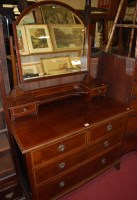 Lot 1233 - An Edwardian mahogany and satinwood chequer...