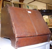 Lot 1241 - An Edwardian walnut coal purdonium with shovel