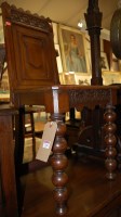 Lot 1244 - A Victorian low relief carved and panelled oak...