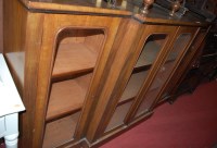 Lot 1246 - A Victorian mahogany breakfront bookcase by H...