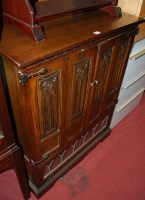 Lot 1268 - A contemporary Old Charm moulded oak double...