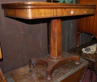 Lot 1289 - A circa 1830 mahogany round cornered fold-over...