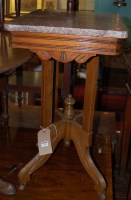 Lot 1299 - A late Victorian walnut and granite topped...