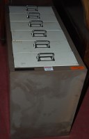 Lot 1301 - A Bisley steel six drawer office chest, w.28.5cm