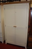 Lot 1309 - A contemporary cream painted double door...