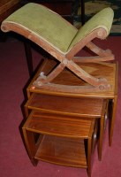 Lot 1326 - A 1970s teak nest of three occasional tables;...