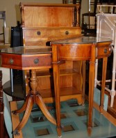 Lot 1327 - Reproduction yew wood occasional furniture, to...