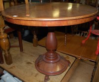 Lot 1346 - A mid-Victorian mahogany circular tilt-top...