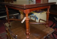 Lot 1356 - A circa 1900 Continental walnut extending...