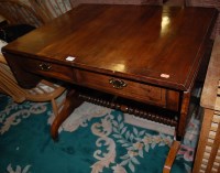 Lot 1378 - A 19th century mahogany and ebony strung sofa...