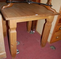 Lot 1446 - A contemporary pine square kitchen table,...