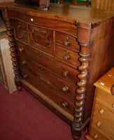 Lot 1474 - A mid Victorian Scottish mahogany chest,...