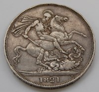 Lot 2017 - Great Britain, 1821 crown, George IV laureate...
