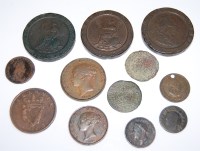Lot 2037 - Mixed lot of milled copper coins, to include;...