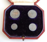 Lot 2046 - Great Britain, 1905 Maundy Money four-coin set,...
