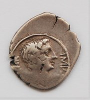 Lot 2069 - Roman Imperial Augustus Quinarius 27BCE Asia...