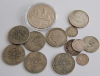 Lot 2082 - Great Britain mixed lot of silver coins to...