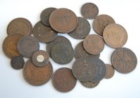 Lot 2094 - Mixed lot of 18th century and later copper...