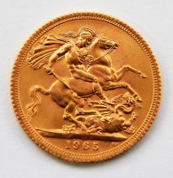 Lot 2101 - Great Britain, 1965 gold full sovereign,...