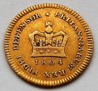 Lot 2102 - Great Britain, 1804 gold third guinea, George...