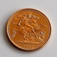 Lot 2106 - Great Britain 2000 gold full sovereign,...