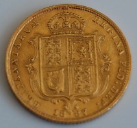 Lot 2113 - Great Britain, 1887 gold half sovereign, Queen...
